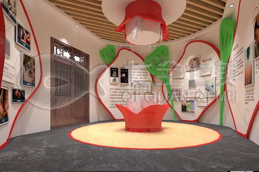 禁毒展廳建設(shè)，智慧禁毒防艾館，裝修設(shè)計公司，禁毒展館設(shè)計平面圖