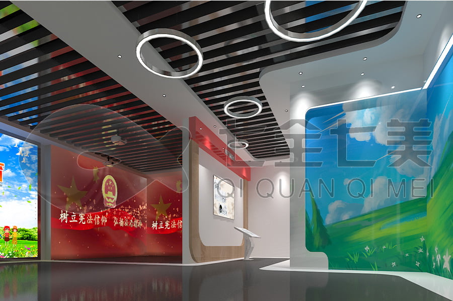 未成年法治教育基地，法制宣傳平臺產(chǎn)品，法院法制主題展廳設(shè)計(jì)平面圖